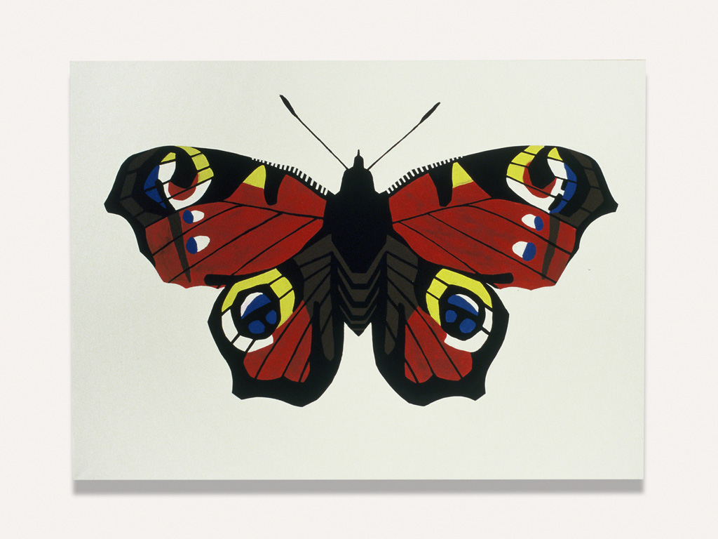 Claude Closky, ‘Peacock Butterfly,’ 1987, acrylic on canvas, 73 x 54 cm.